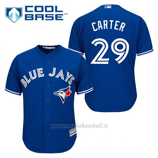 Maglia Baseball Uomo Toronto Blue Jays Joe Carter 29 Blu Alterner Cool Base